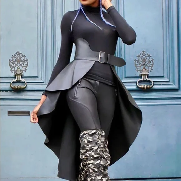 Fashion Nova Black Skirt Belt - Picture 1 of 17